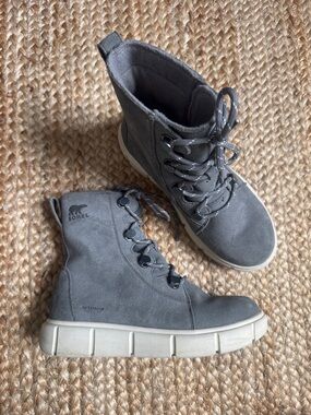 Sorel 6.5 Womens Grey Explorer III Joan Boots Waterproof Winter
